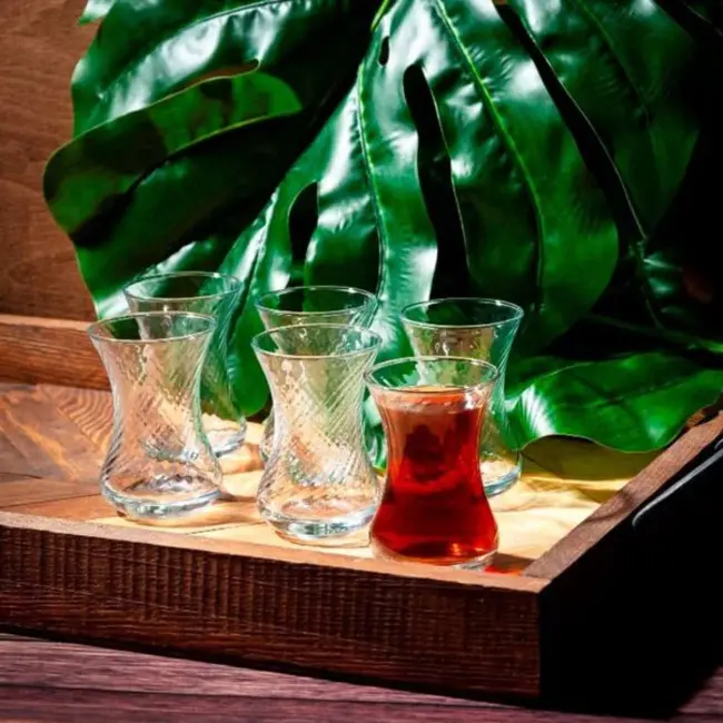 Pasabahce Pasabahce | 6 Ince Belli Optikli Theeglazen | 125ml