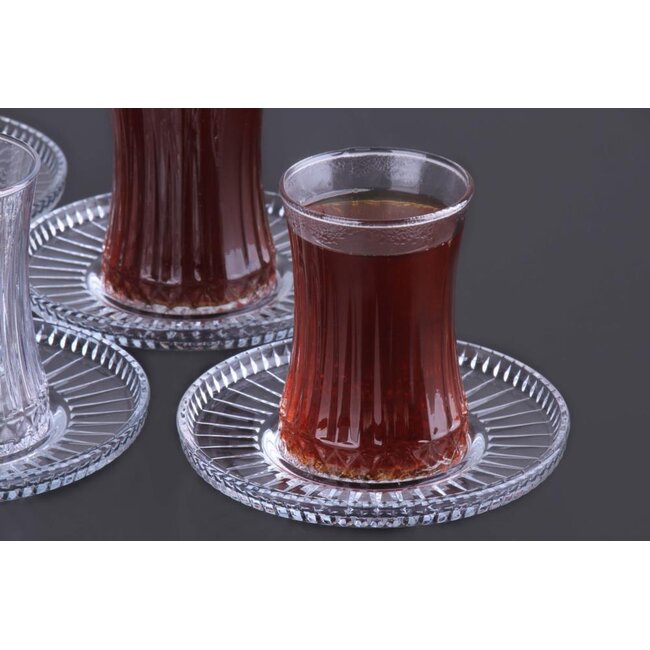 Pasabahce Pasabahce | 12 Elysia Theeglazen Met Onderzetter