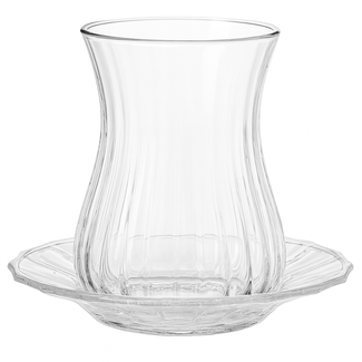 Almina Almina | 12 Luana Servicio Theeglazen met onderzetter | 170ml