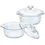 Almina Almina | 1 Borosilicate Ronde ovenschaal Met Glazen Deksel | 2.3L