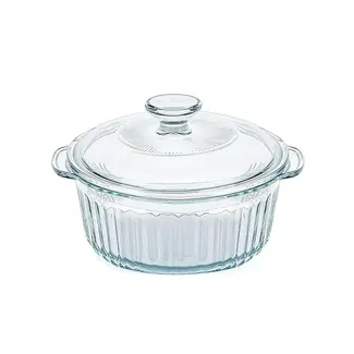 Almina Almina | 1 Borosilicate Ronde ovenschaal Met Glazen Deksel | 2.3L