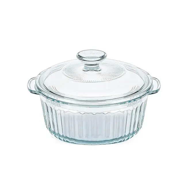 Almina Almina | 1 Borosilicate Ronde ovenschaal Met Glazen Deksel | 2.3L