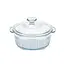 Almina Almina | 1 Borosilicate Ronde ovenschaal Met Glazen Deksel | 2.3L