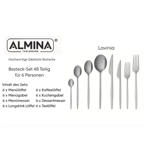 Almina Almina | 48-Delig Lavinia Bestekset
