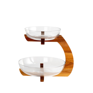 Bavary Bavary | Acacia Serveerschaal 2-Laags | 33CM
