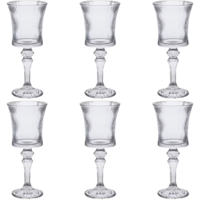 Bavary Bavary | 6-delige Lines Wijnglazenset – Brede Variant