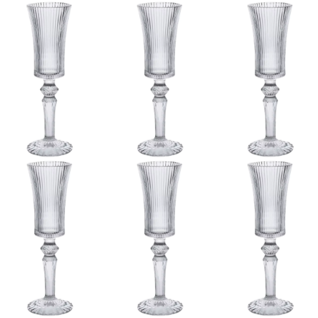 Bavary | 6-delige Lines Wijnglazenset – Lange Variant