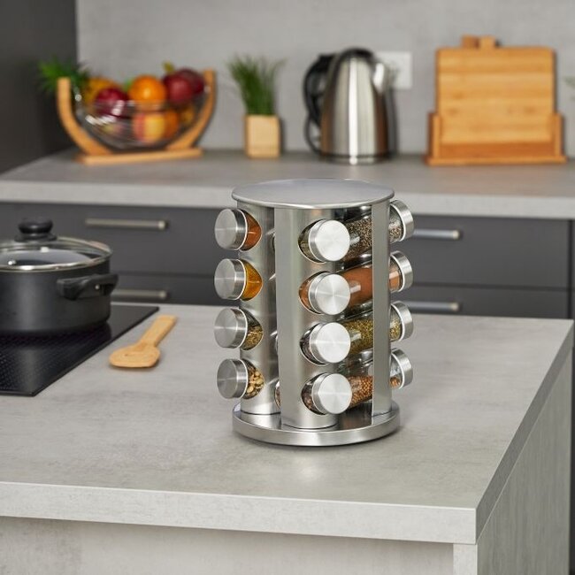 Bavary Bavary | Kruidencarousel Zilver 16 Potjes