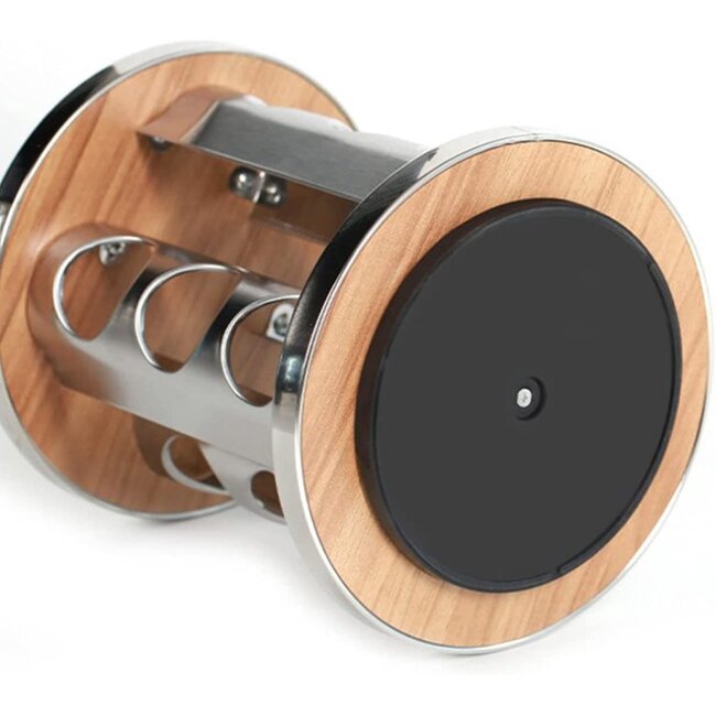 Bavary | Kruidencarousel 12 Potjes Zwart/Zilver