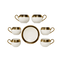 Trendmax Trendmax | Luxe 12-Delige Espressoset Goud of Zilver Accenten