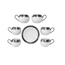 Trendmax Trendmax | Luxe 12-Delige Espressoset Goud of Zilver Accenten