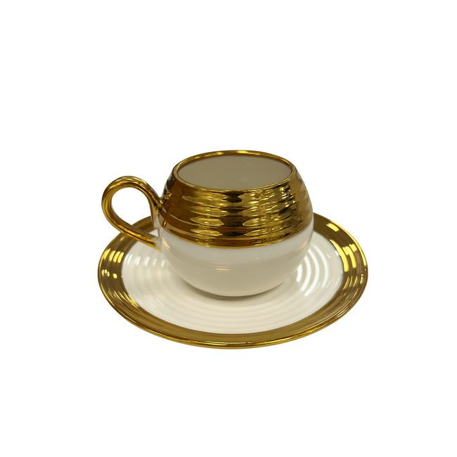 Trendmax Trendmax | Luxe 12-Delige Espressoset Goud of Zilver Accenten