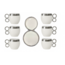 Trendmax Trendmax | Luxe 12-Delige Koffieset met Zilveren Accenten | Modern Design