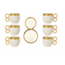 Trendmax Trendmax | Luxe 12-Delige Koffieset met Gouden Accenten | Modern Design