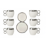 Trendmax Trendmax | Luxe 12-Delige Espressoset met Zilver/Gouden Accenten | Modern Design