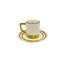 Trendmax Trendmax | Luxe 12-Delige Koffieset met Gouden Accenten | Geribd Design