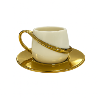 Trendmax Trendmax | Luxe 12-Delige Koffieset met Gouden Accenten | Royale Design
