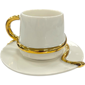 Trendmax Trendmax | Luxe 12-Delige Koffieset met Gouden Accenten | Elegant Design