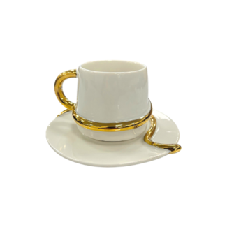 Trendmax Trendmax | Luxe 12-Delige Espressoset met Gouden Accenten | Elegant Design