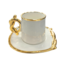 Queens Porcelain | Luxe 12-Delige Espressoset met Zilver/Gouden Accenten | Schrikdraad Design