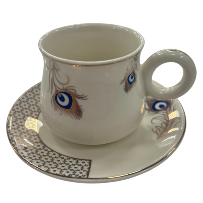 Trendmax Trendmax | Luxe 12-Delige Espressoset | Oogmotief Design