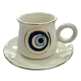 Trendmax Trendmax | Luxe 12-Delige Espressoset Gouden Rand | Klassiek Design