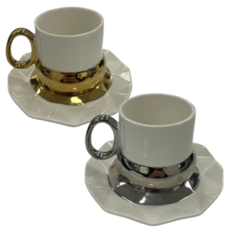 Trendmax Trendmax | Luxe 12-Delige Espressoset | Goud of Zilver Accent | Modern Design