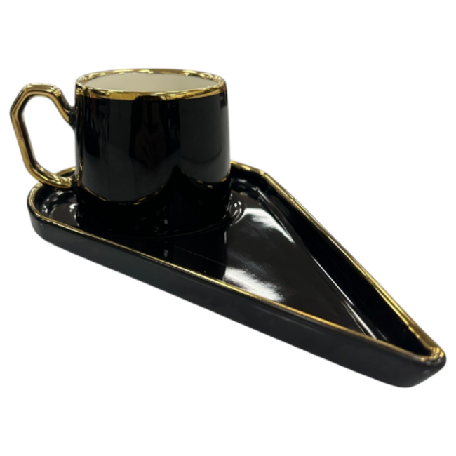 Duygu | Luxe 12-Delige Koffieset | Modern Zwart