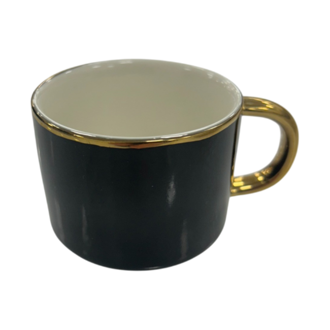 Almina Almina | Luxe 12-Delige Espressoset | Zwart met Gouden Accenten