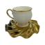 Queens Porcelain | 12-Delige Espressoset | Klassiek Goud/Zilver Design