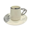 Queens Porcelain | Luxe 12-Delige Espressoset | Modern Design Zilver/Goud