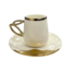 Queens Porcelain | Luxe 12-Delige Espressoset | Modern Design Zilver/Goud