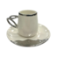 Queens Porcelain | Luxe 12-Delige Espressoset | Modern Design Zilver/Goud