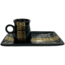 Trendmax Trendmax | Luxe 12-Delige Espressoset | Grieks Meanderpatroon Zwart/Goud