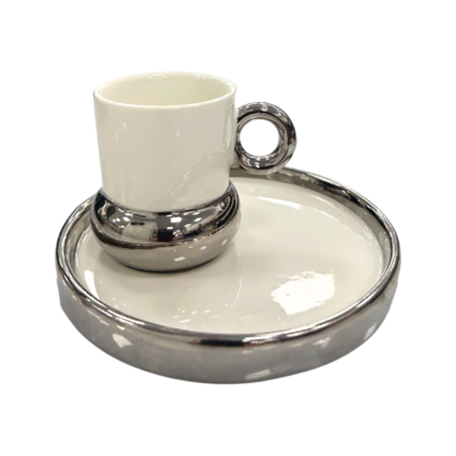 Queens Porcelain | Luxe 12-Delige Espressoset | Modern Rond Design