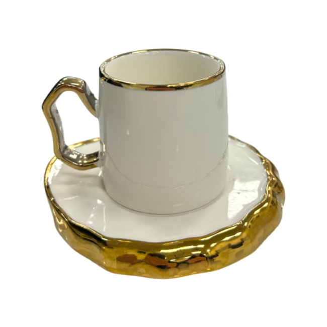 Queens Porcelain | Luxe 12-Delige Espressoset | Organisch Design