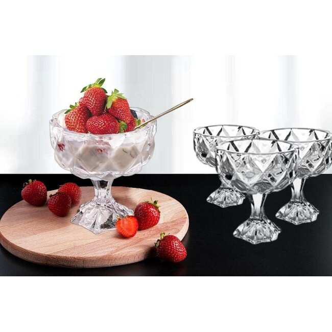 Trendmax Luxe Dessert- & Fruitschaal op Voet | Kristalhelder Design