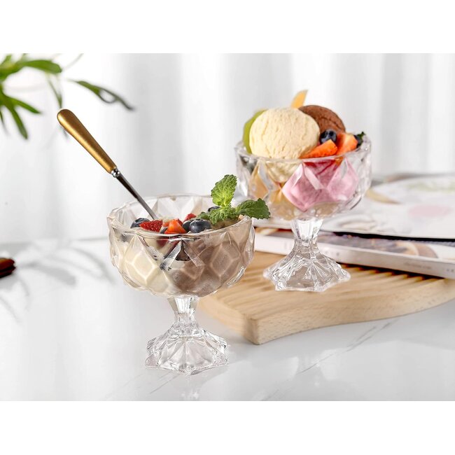 Trendmax Luxe Dessert- & Fruitschaal op Voet | Kristalhelder Design