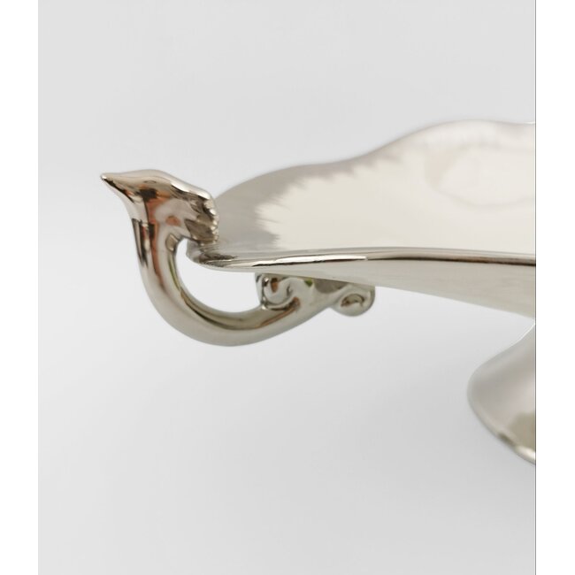 Trendmax Trendmax | Luxe Decoratieve Schaal | Zilver/Wit Design