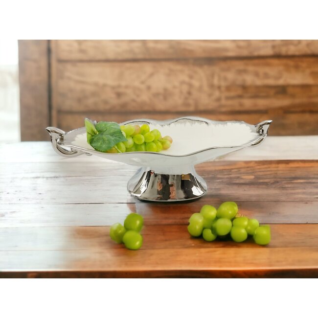 Trendmax Trendmax | Luxe Decoratieve Schaal | Zilver/Wit Design