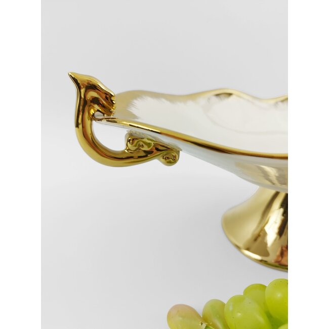 Trendmax | Luxe Decoratieve Schaal | Goud/Wit Design