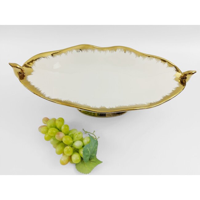 Trendmax | Luxe Decoratieve Schaal | Goud/Wit Design