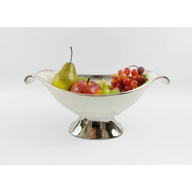 Trendmax Trendmax | Luxe Porseleinen Schaal | Wit/Zilver Design