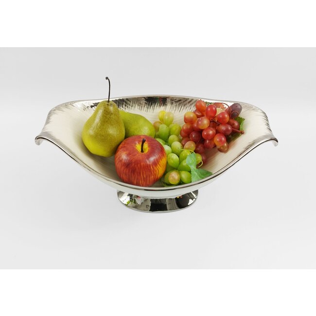 Trendmax | Luxe Porseleinen Schaal | Wit/Zilver Design