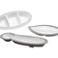 Trendmax Trendmax | Luxe 3-Delig Snackschalen Set | Wit/Zilver Design