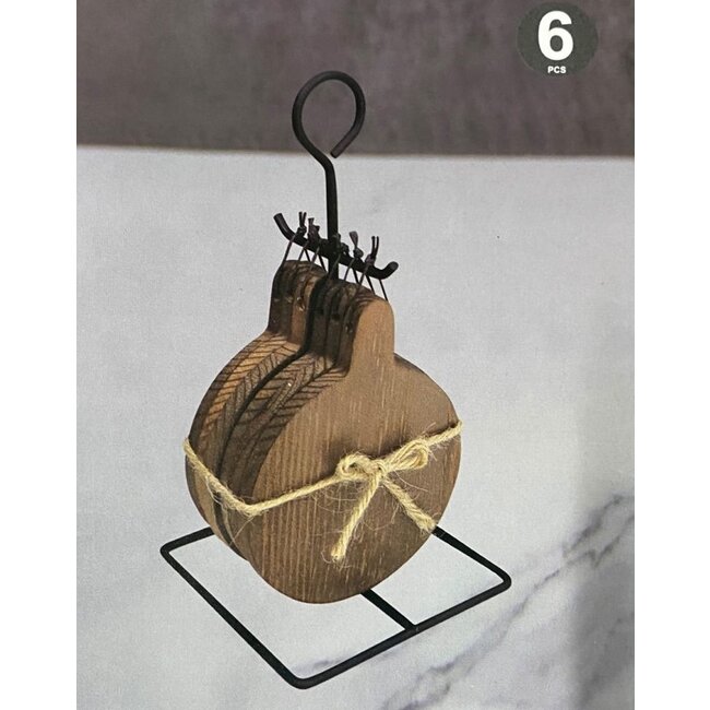 HAKAL Hakal | Ronde Onderzetters | 6 Stuks