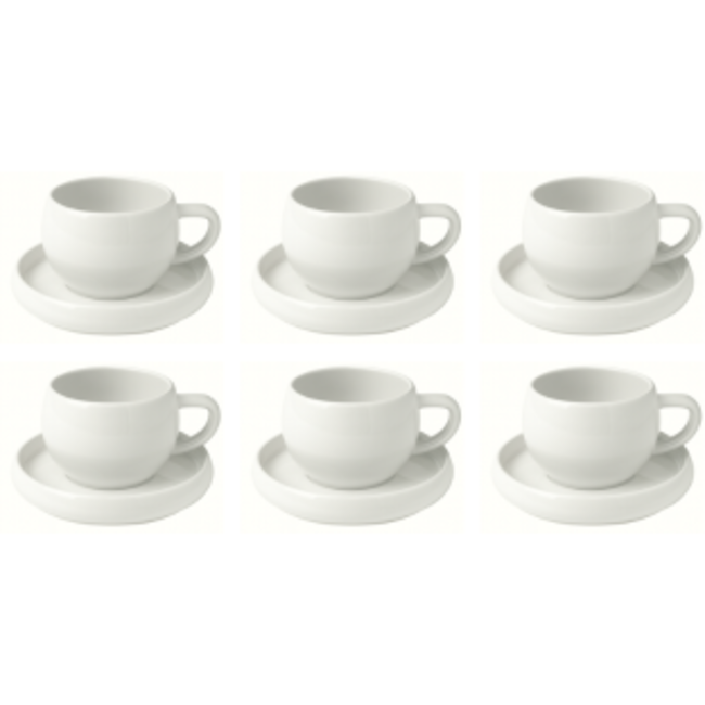 Bavary | 12 Delige Chubby Koffie- Thee Kopje set | 200ml