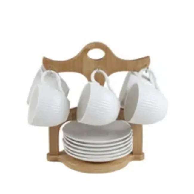 Bavary Bavary | Linens koffieset met houder | Linens