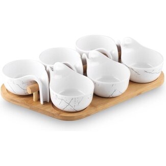 HAKAL Hakal | Melamine Kommetjes Op Plank Wit