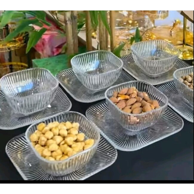 Trendmax Trendmax | 12-Delige Glazen Kom- en Schotelset